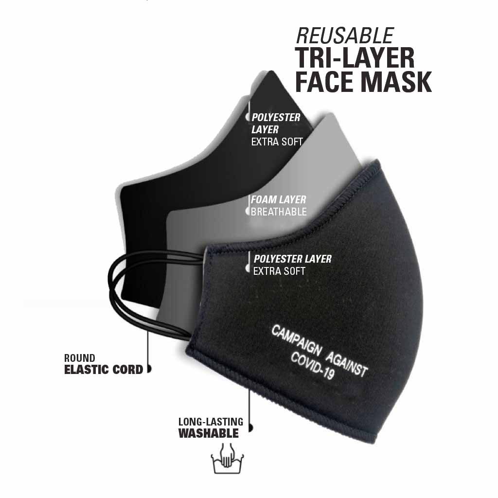 Mặt nạ có thể giặt ba lớp pro-mask